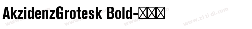 AkzidenzGrotesk Bold字体转换